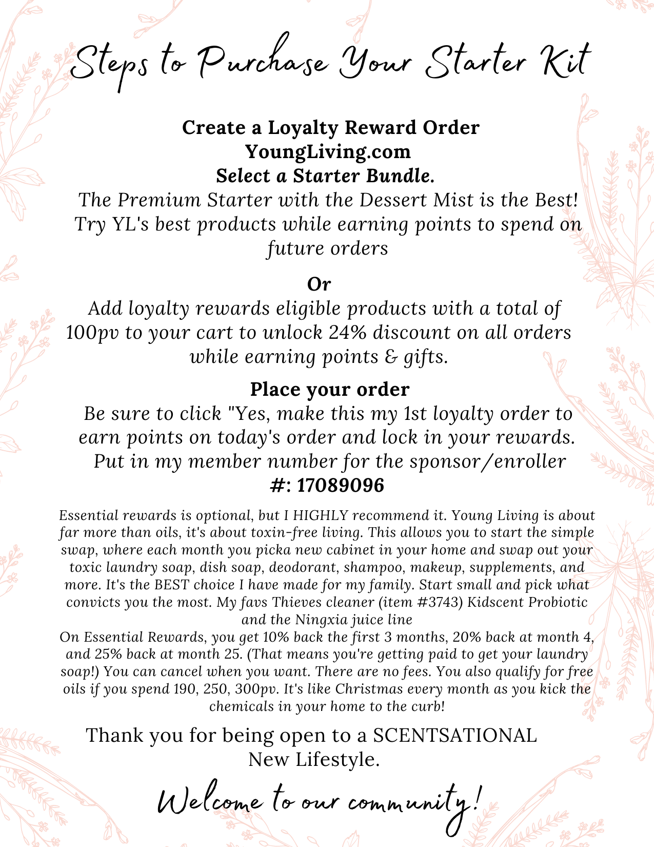 young living sign up with thuy